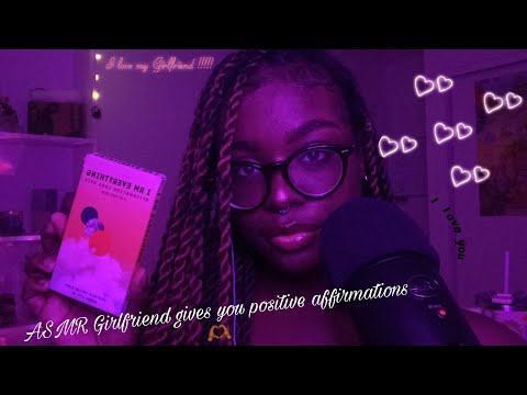 ASMR • Girlfriend gives you positive affirmations 💗 (up close whisper, girlfriend roleplay)