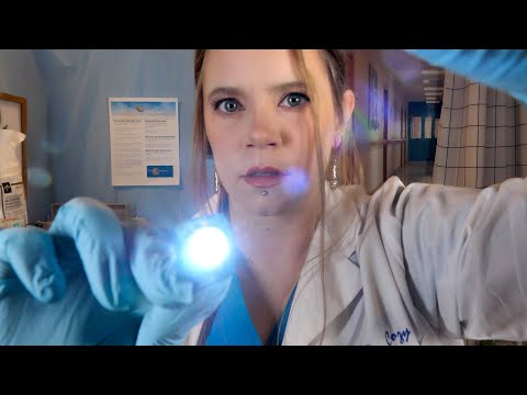 ASMR Hospital ER Cranial Nerve Exam and Giving You Stitches | Emergency Room Background Ambience