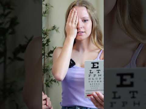 How good is your eyesight? 👀 Super satisfying eye exam #asmr #asmrmedicalexam