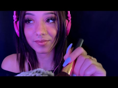 ASMR| Mic brushing, Inaudible whispers💤