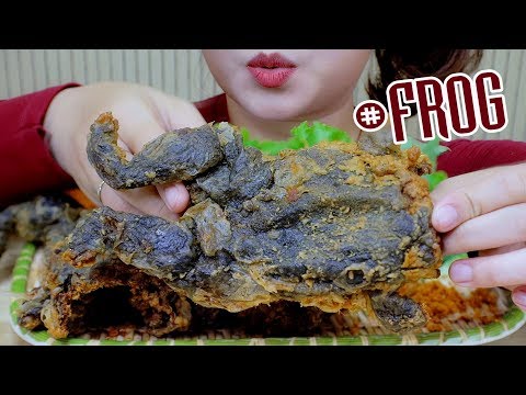 ASMR Mukbang Roasted salt frog with Hong Kong style,eating sound,+食べる,咀嚼音,먹방,이팅,사운드,gulp|LINH-ASMR