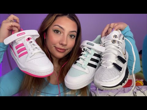 ASMR Shoe tapping 💖 ~unboxing adidas forums~ | Whispered
