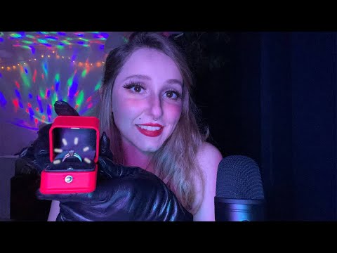 ASMR DINNER DATE Girlfriend PROPOSES To You 💍✨Leather Gloves Mic brushing Roleplay