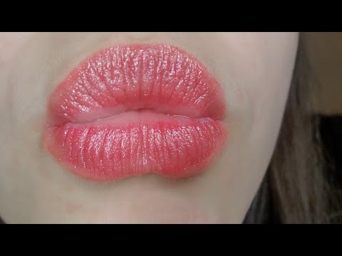 ASMR~ Lip Gloss Application,Kisses, Mouth Sounds, Lens Licking, Tapping