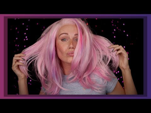 ASMR Trying on new Wigs [Review with hair brushing & ear to ear whispers]