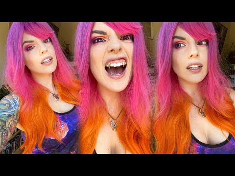 ASMR | Twitch Stream | Vampire Drinking/Feeding | Acrylic Nail Tapping | Mouth Sounds | Brush Sounds