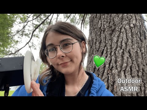 Outdoor ASMR 💚 - ( Mouth Sounds, Trigger Words, Plucking, Swirls )