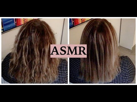 ASMR Doing My Mom's Hair (Relaxing Hair Play, Brushing & Straightening, No Talking)
