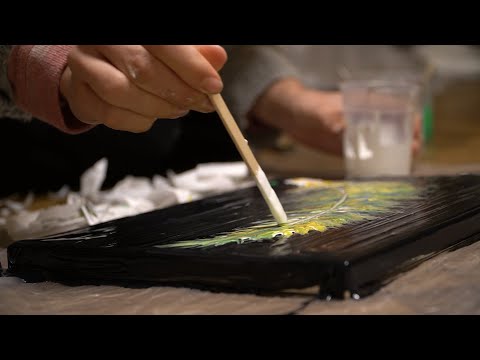 ASMR Painting Ambience | Painting my first picture and it turns out so GOOD! YAY!