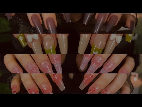 🎧 asmr 💅 long nails compilation (no talking)