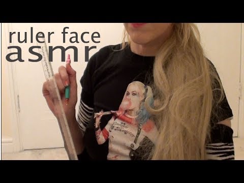 Relaxing ruler face ASMR personal attention
