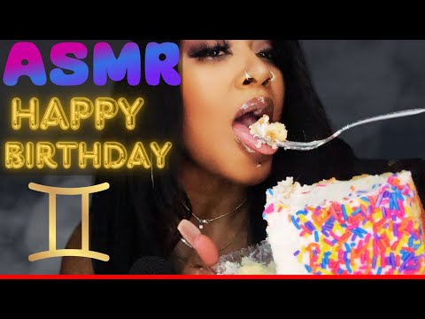 ASMR  Happy Birthday To Us Eating Birthday Cake Mukbang