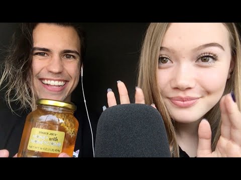 ASMR| HONEYCOMB WITH MY BOYFRIEND (STICKY CHEWY EATING SOUNDS)