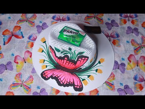 Trident Chewing Gum ASMR Butterfly Hat Texture Sounds