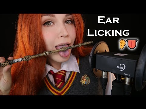 ASMR 👂👅 Mouth Sounds Gryffindor 💋 Ear Licking, Breathing 🌙 АСМР Звуки рта 💤