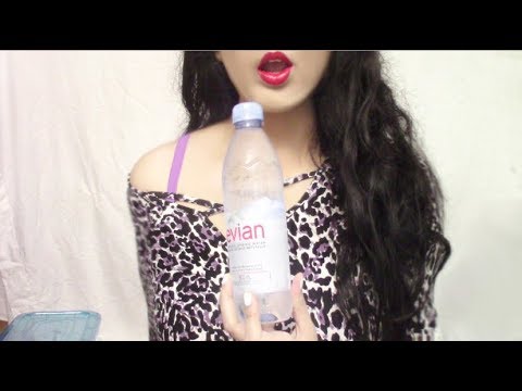 (ASMR) Lollipop Eat & Drink With Me + With Evian