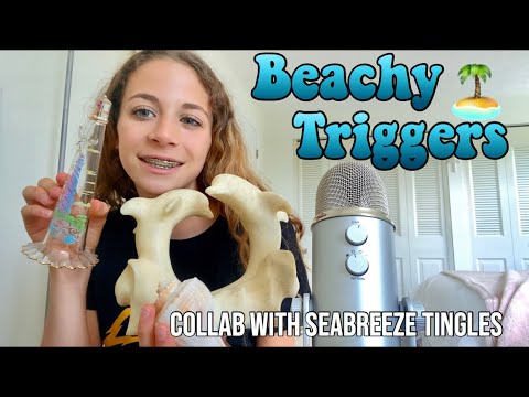 ASMR BEACHY triggers! Collab with seabreeze tingles! 🏝