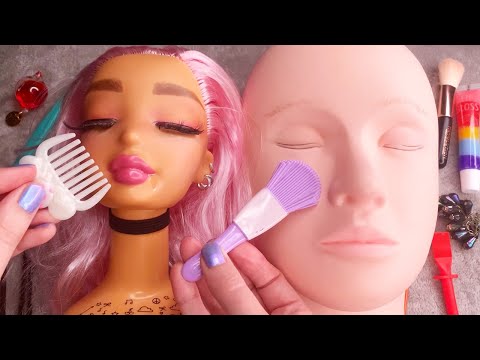 ASMR Mannequin Face Tracing (Whispered)