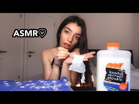 ASMR | PEELING DRY GLUE OFF MY SKIN *tingles and popping sounds for your ears* RELAXATION💙