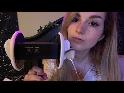 [ASMR] Light Gum Chewing, Inaudible Whispers, and Mic Brushing