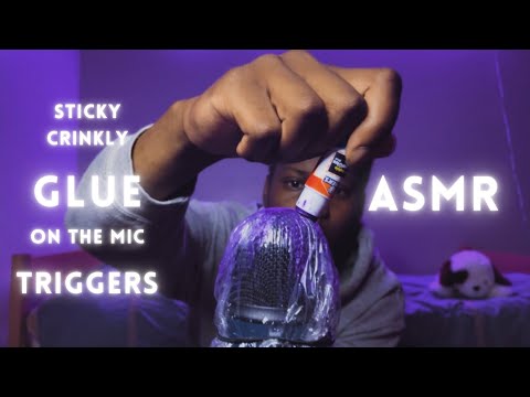 ASMR Soothing Glue On Mic Sounds That Will Make You Sleep Like A Baby #asmr