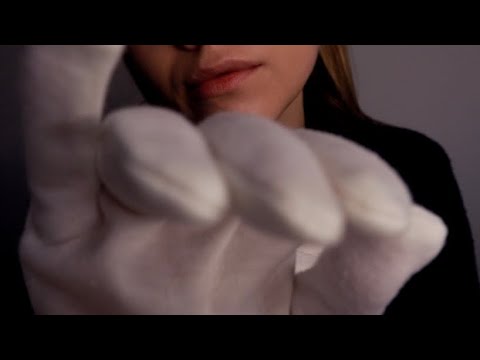 ASMR Camera Lens Cleaning Unintelligible Whispering | Camera Touching | Face Examination | Gloves