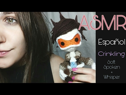 ASMR Español 🇦🇷 | Enseñando mi amigurumi más reciente🐈| (Whispering, soft spoken y crinckling)