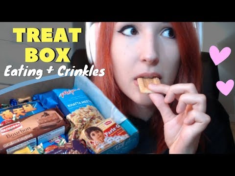 ASMR - INDIA TREATS ~ Tasting Snacks from India w/ TryTreats Box! | Crunchy Eating & Crinkles ~