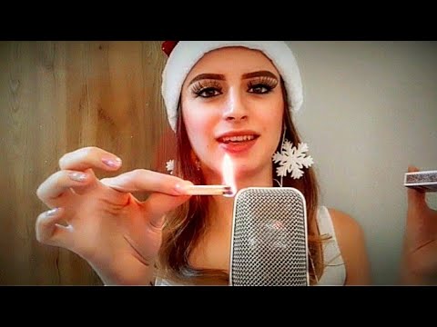 ASMR 🎅 Tapping & Lighting a Candle | Lighting Matches 🕯