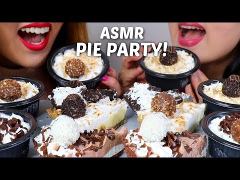 ASMR PIE PARTY! (Ferrero Rocher Chocolates) 파이 리얼사운드 먹방 | Kim&Liz ASMR