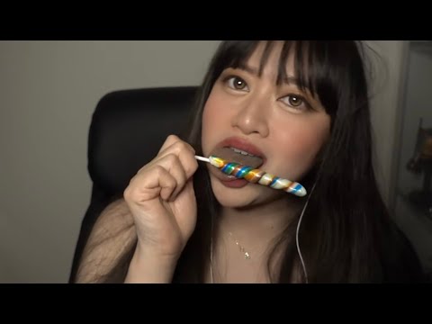 【ASMR】Unicorn Twisted Lollipop Eating