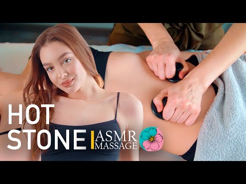 ASMR | MASSAGE | Abdominal hot stone massage no talking 4k video