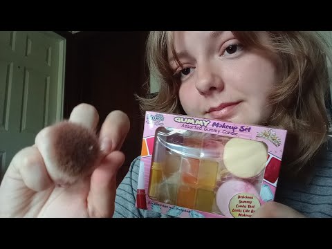 ASMR Roleplay- Gummy Makeup Application- Candy Makeup- Personal Attention and Mouth Sounds