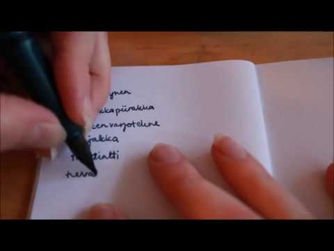 [ASMR] Handwriting in Finnish (whispering, white noise, handwriting sounds)