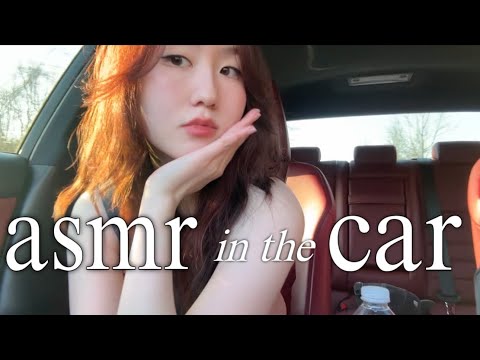 ASMR in the CAR 🚗💨 lofi tapping, scratching, hand sounds (background noise)