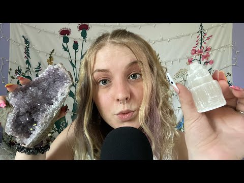 ASMR│my crystal collection ft. Crystalvoyd! tapping, scratching, rambling ✨🪨