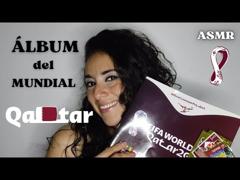 ASMR Relajante 💆‍♂️💆‍♀️ LLENANDO el álbum del MUNDIAL ⚽️ | ASMR en español