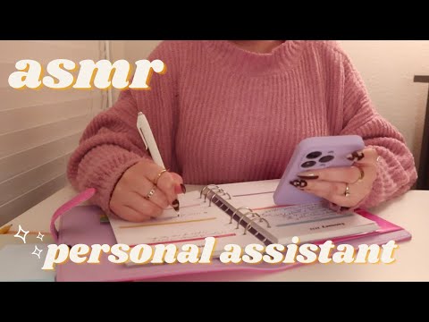 ASMR Personal Assistant Helps You Plan & Relax 🖊💕soft-spoken 💕