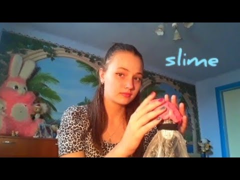 АСМР| слайм на микрофон | липкие звуки | ASMR | slime on microphone |