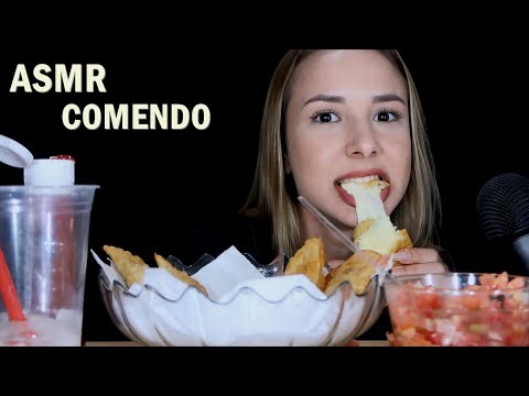 ASMR COMENDO PASTÉIS CROCANTES 🥟 (eating sounds)