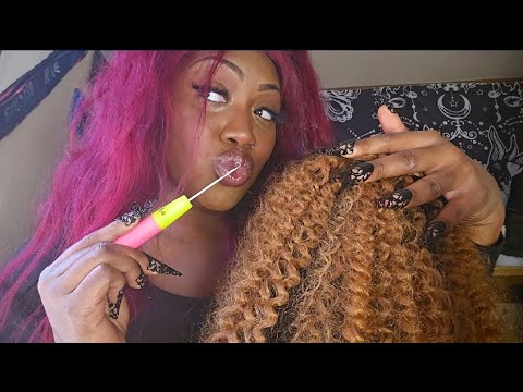ASMR| Ghetto Hairstylist Who Shares Way Too Much Information Crochets Your Hair 1 💇🏾‍♀️