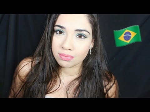ASMR 🇧🇷 Maquiagem para COPA do Mundo - Vai Brasil ⚽️