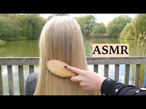 ASMR *UNEDITED* Hair Play in Nature 🍃 (Hair Styling & Hair Brushing, Loud Wind Sounds)