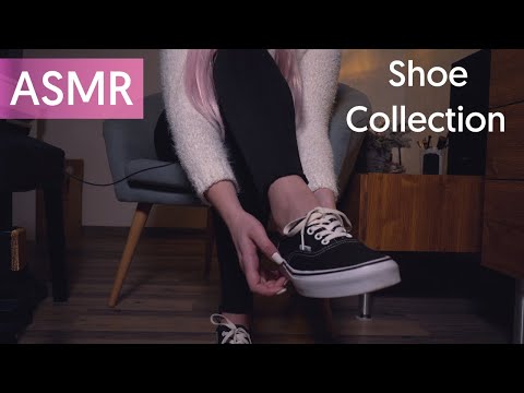 ASMR | Shoe Collection + TRY ON! (Whispering, Tapping, Scratching) 🤍🎧