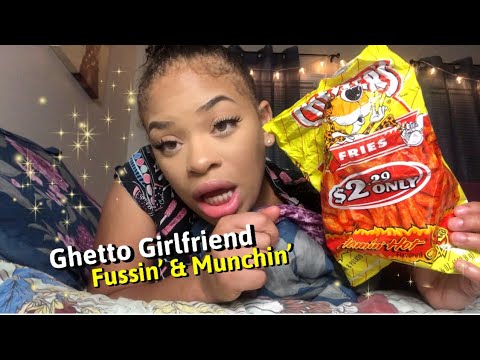 ASMR Ratchet Ghetto Girlfriend Eating Hot Cheetos | Mad At You