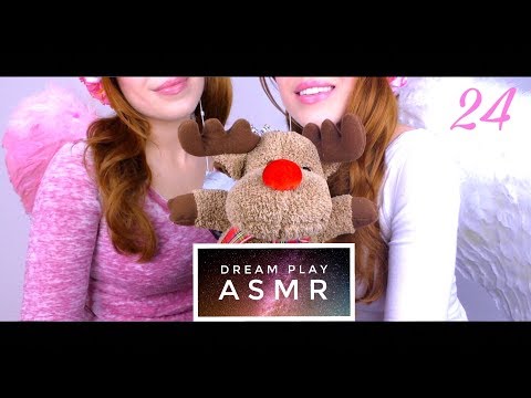 24🎅🏻 ★ASMR★ Angel Twins BINAURAL bilingual whisper in your ears + EAR CLEANING | Dream Play ASMR