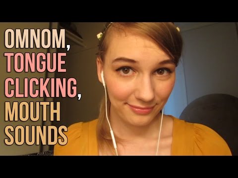 [BINAURAL ASMR] Omnom, Tongue Clicking, Mouth Sounds (w/ some ear-to-ear whispering)