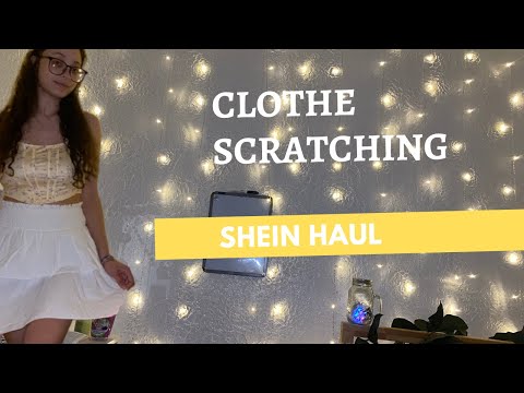 ASMR- (SHEIN SUMMER VACAY) CLOTHE SCRATCHING HAUL TRY ON 👗