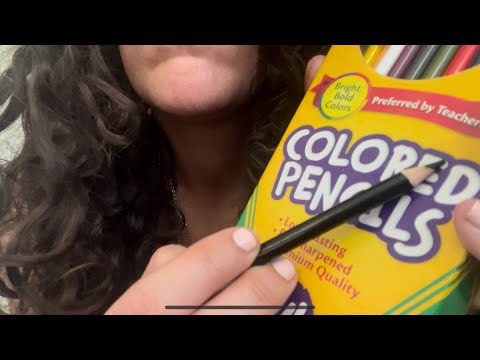 ASMR: Doing Your Makeup with Colored Pencils (Camera Tapping)