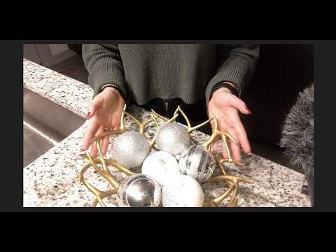 ASMR - Soothing Ball Sounds || Creating a Festive Centerpiece || #short